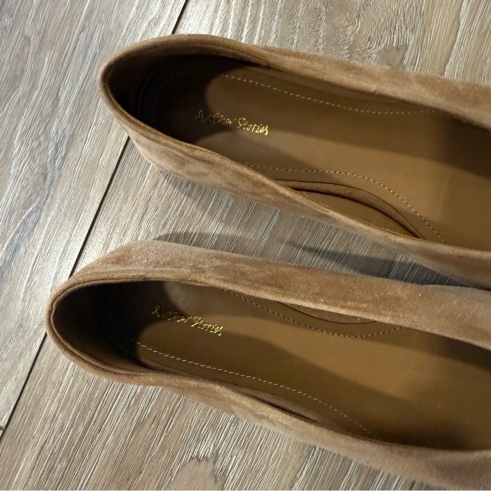 & Other Stories suede pointed ballerina flats size 38 - Picture 5 of 7